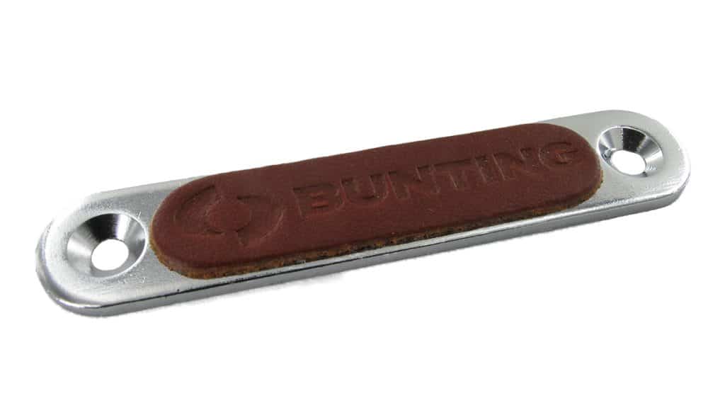 Logo embossed leather counterplate cabinet magnets