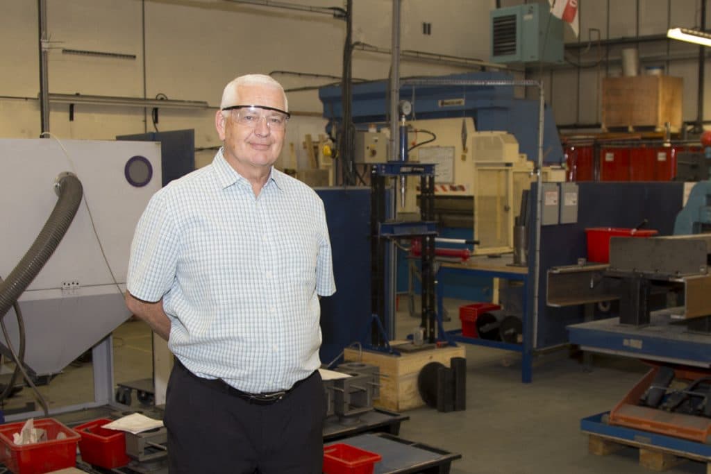 Denis Elkins on the Bunting-Berkhamsted shop floor