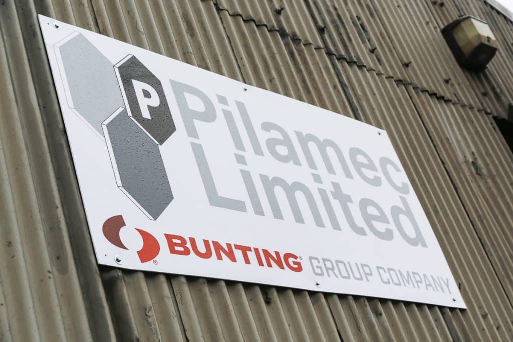 The material processing plant at Bunting's Pilamec plant