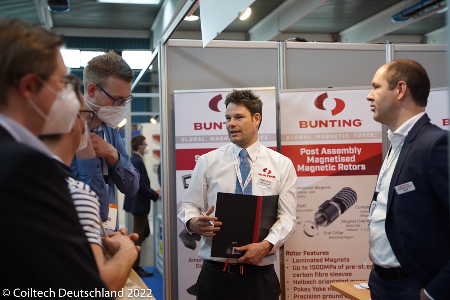 Staff in Bunting stand at Coiltech Deutschland